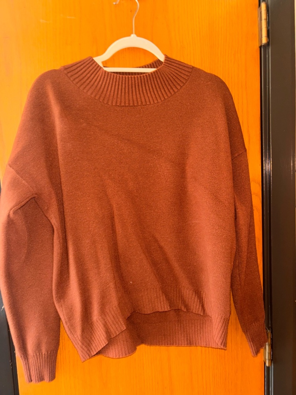 Cyrus Brown Ribbed-Neck Sweater
